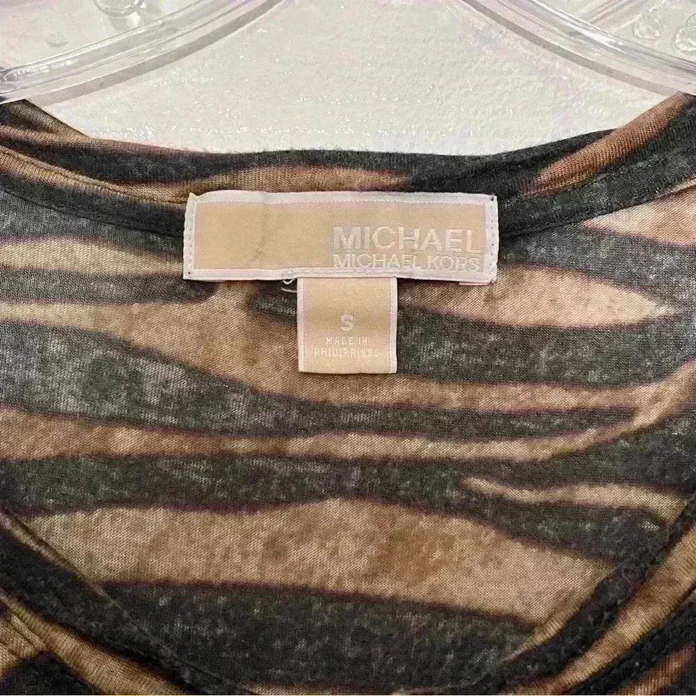MICHAEL KORS Animal Print Top | Size Small